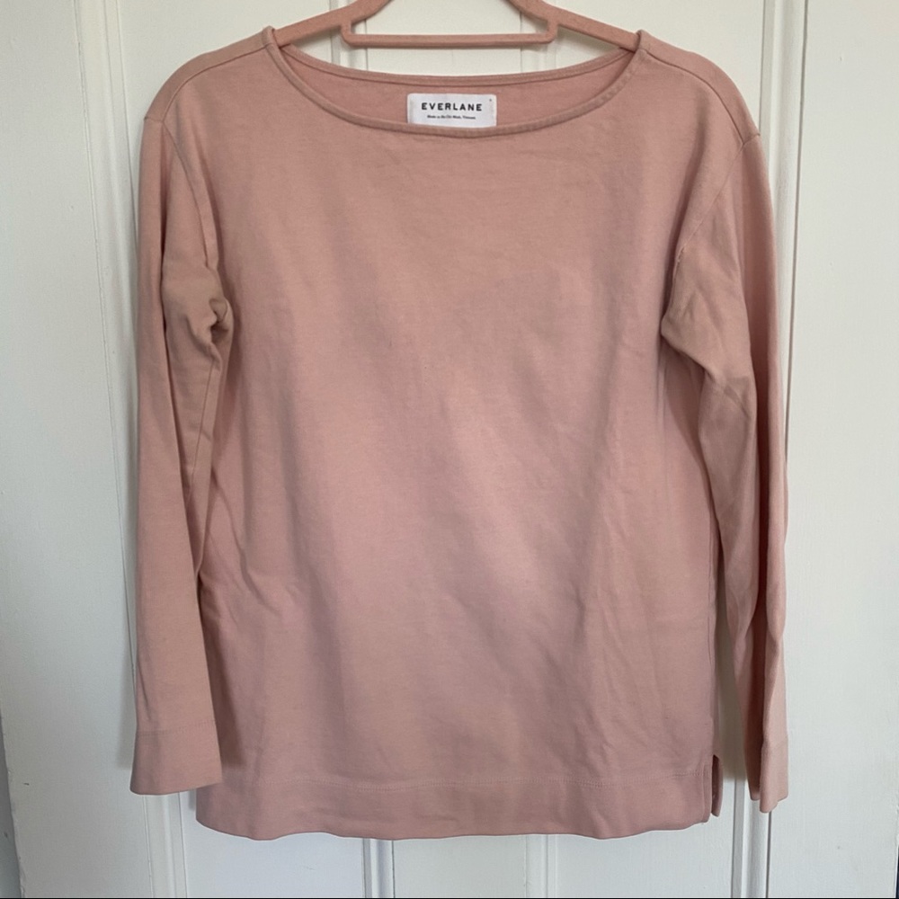 COPY - Everlane Pink Dusty Rose 3/4 Sleeve Sweater